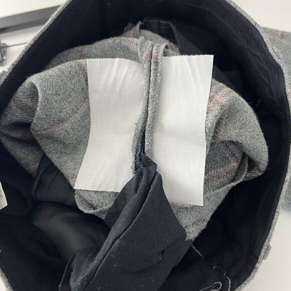 BALLY Trouser Pants Mens 42 Wool Silk Gray Plaid 27.5” Inseam Preppy - Picture 5 of 7